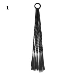 Резинка с косичками 40см 8шт черная (31404)