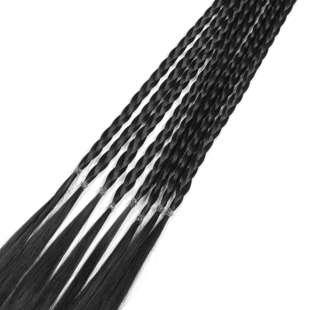 Резинка з кісками 40см 8шт чорна (31404) 2