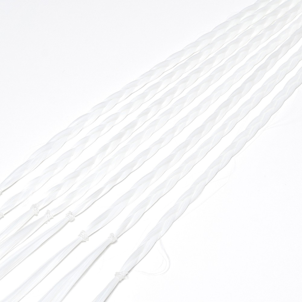 Резинка с косичками 40см 8шт белая (31408) 2
