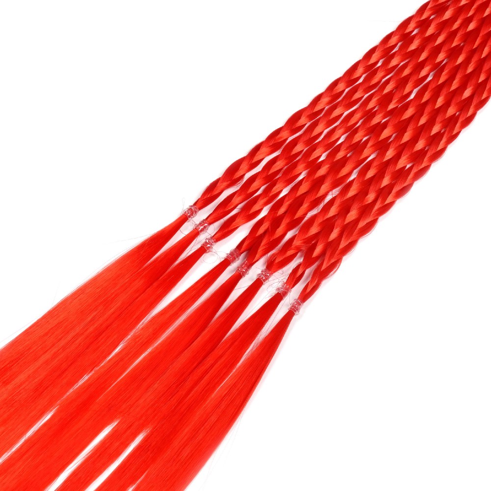 Резинка з кісками 40см 8шт червона (31410) 2