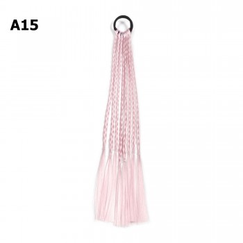 Резинка з кісками 40см 8шт рожева (31411)