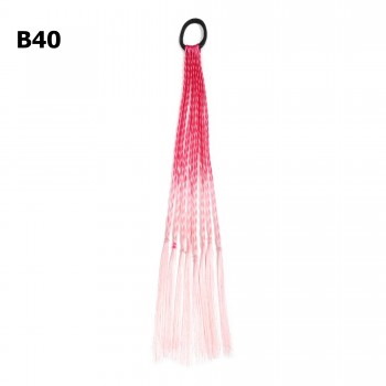 Резинка з кісками 40см 8шт малиново-рожева (31417)