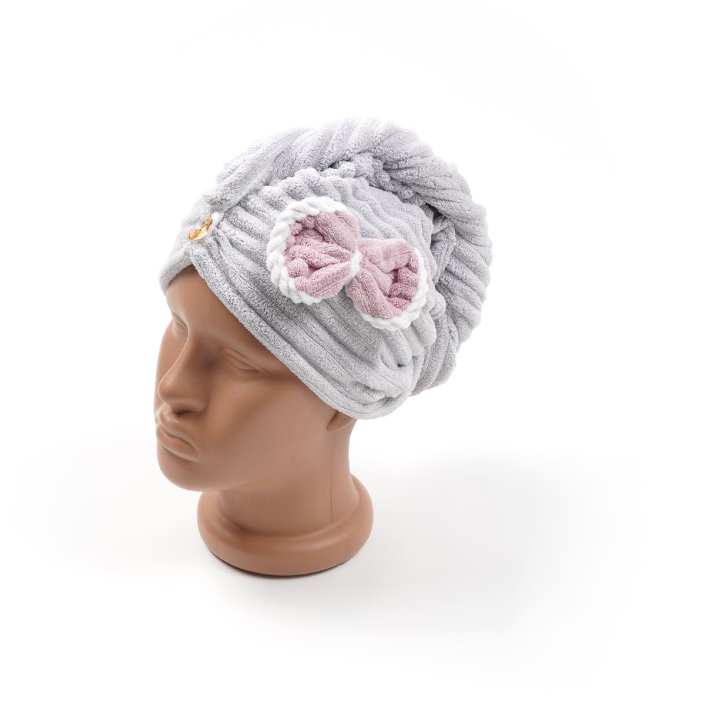 Чалма-рушник з мікрофібри з бантиком 25x65см (30122) 2