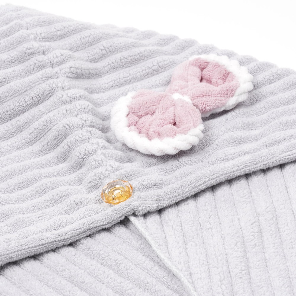 Чалма-рушник з мікрофібри з бантиком 25x65см (30122) 3