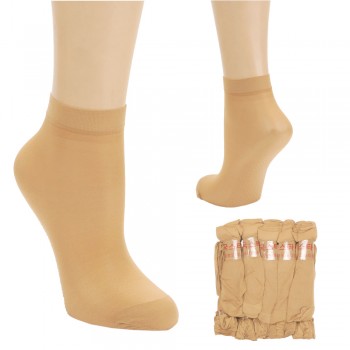 Носки женские капронки 18051 безразмерные с тормозами светло-беж