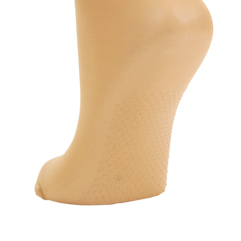 Носки женские капронки 18051 безразмерные с тормозами светло-беж 2