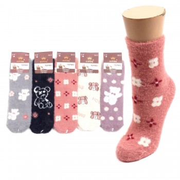 Набір теплих жіночих шкарпеток норка 37-41 (27946)