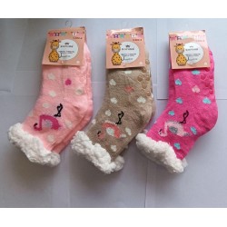 Набір дитячих теплих шкарпеток на овчинці 28-31 та 32-35 взуття (21685)
