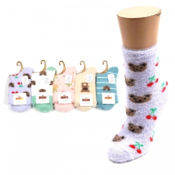 Набір підліткових теплих шкарпеток норка 32-37 по взуттю (27974)