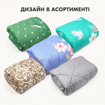 Ковдра двоспальна силіконова 180х210см, забарвлення в асортименті (27541)