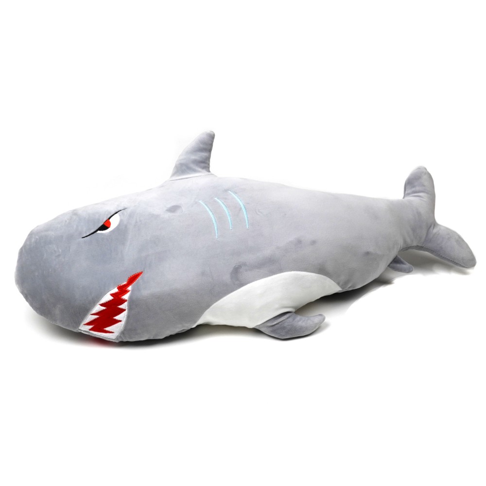 Плед-подушка іграшка 3в1 акула (28136) сіра (75см) 2