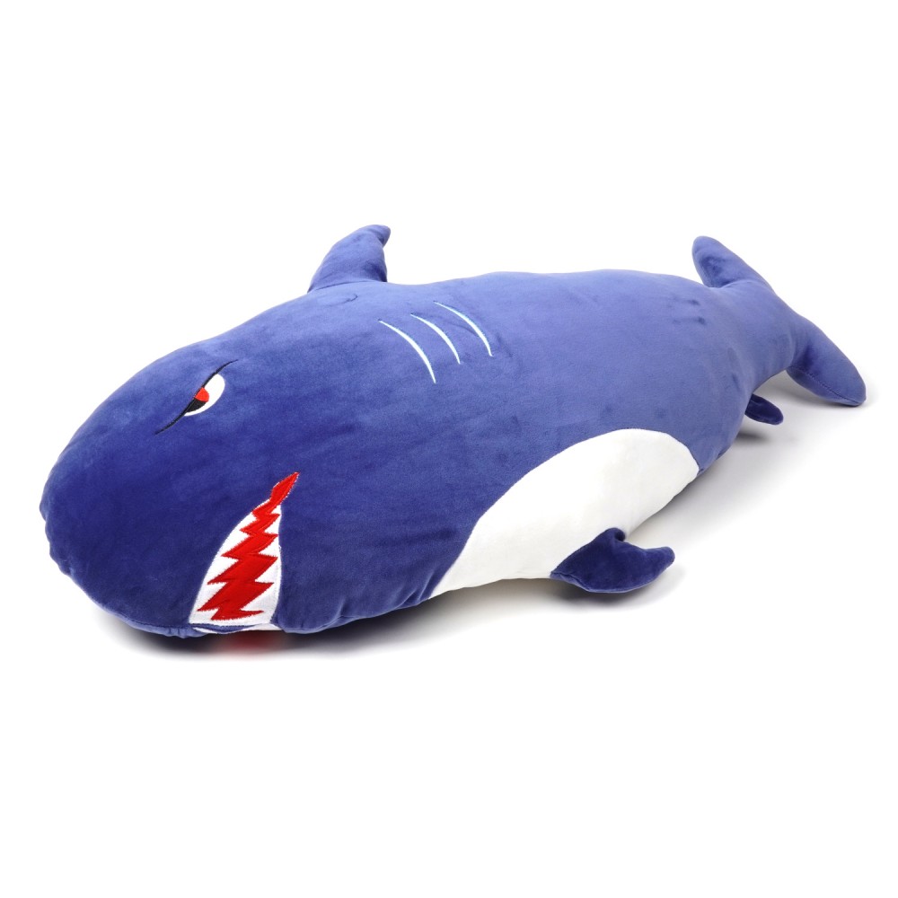 Плед-подушка игрушка 3в1 акула (28137) синяя (75см) 4