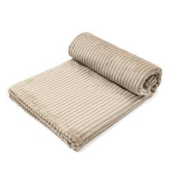 Плед мікрофібра 150x200cm (30489) темно бежевий