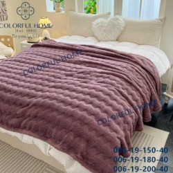 Плед полуторний мікрофібра 150х200см в сумці (31799) фіолетовий