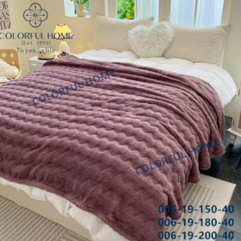 Плед полуторний мікрофібра 150х200см в сумці (31799) фіолетовий