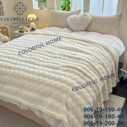 Плед полуторный микрофибра 150х200см в сумке (31802) молочный