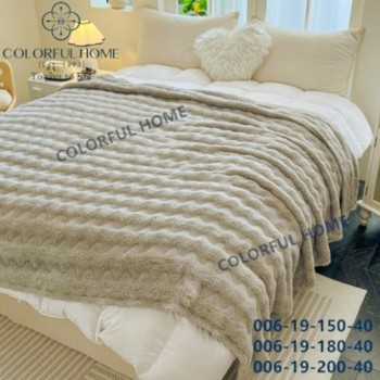 Плед полуторний мікрофібра 150х200см в сумці (31805) крем