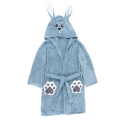 Банний дитячий халат мікрофібра 24486 колір пляшковий