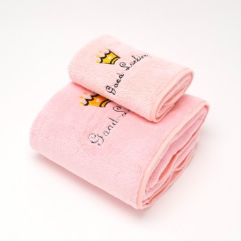 Комплект полотенец кухня+баня в пакете 26557 розовый