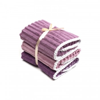 Набор лицевых полотенец из микрофибры 45x90см (30876) лилово-фиолетовые
