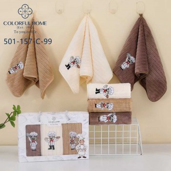 Набор 3 кухонных полотенец из микрофибры 25x50см в коробке (31890)