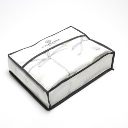 Набор полотенец из микрофибры лицо+баня в подарочной сумке (32128) белый