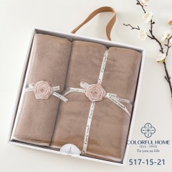 Набір рушників з мікрофібри обличчя+баня в коробці (32155)