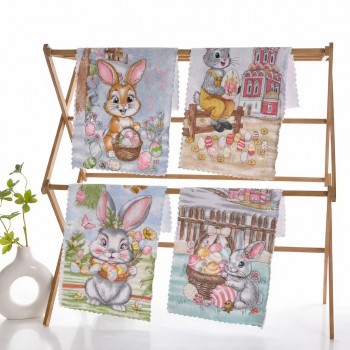 Набір рушників кухонних з мікрофібри 25x50см (32179) великодні