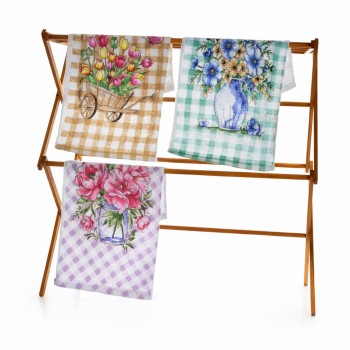 Набор кухонных махровых полотенец 25x50см (32345)