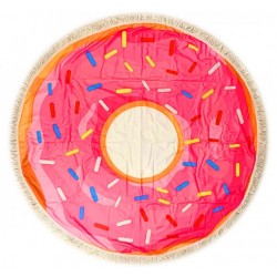 Круглий пляжний рушник з бахромою Ø150см (23193) пончик