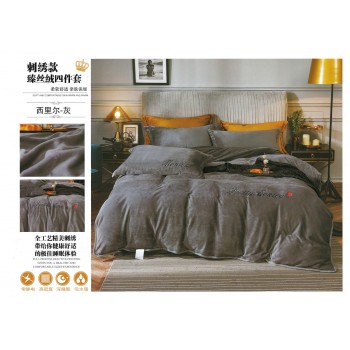 Велюровое постельное белье евро размер Monica (28334)