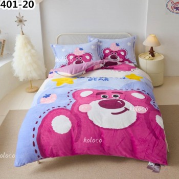 Велюровое постельное белье полуторное (31632)