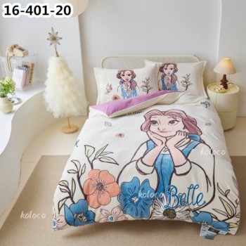 Велюровое постельное белье полуторное (31633)