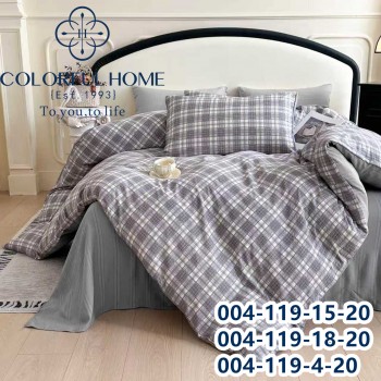 Комплект постільної білизни євро розмір муслін (31982)