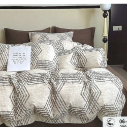 Постельное белье Евро размер с простынью на резинке Фланель (31998)