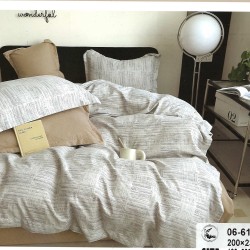 Постельное белье Евро размер с простынью на резинке Фланель (32003)