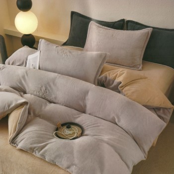 Велюрова постільна білизна євро розмір (32011)