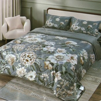 Велюровое постельное белье евро размер с одеялом (32077)