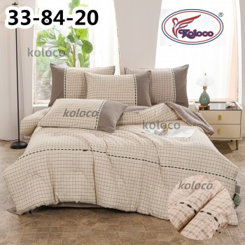 Комплект постільної білизни з легкою ковдрою Євро розмір (32169)