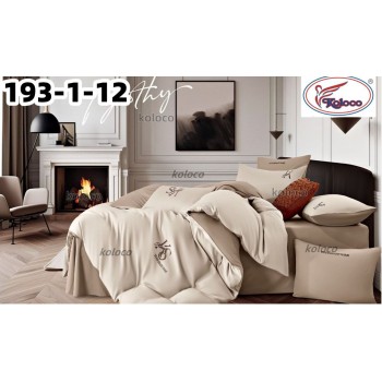 Комплект постільної білизни Vip сатин євро розмір (32372)