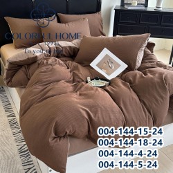 Комплект постільної білизни муслін жатка люкс Євро розмір з простирадлом на гумці (32448)