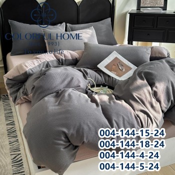 Комплект постільної білизни муслін жатка люкс Євро розмір з простирадлом на гумці (32449)