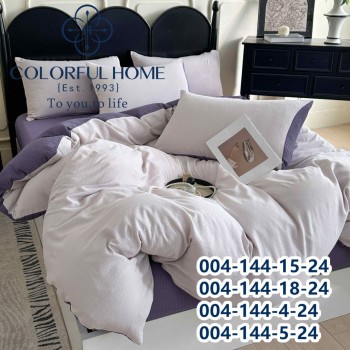 Комплект постільної білизни муслін жатка люкс Євро розмір з простирадлом на гумці (32452)