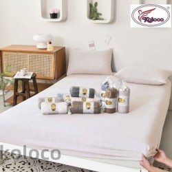 Муслиновая простынь на резинке 160х200+25см (32511) крем