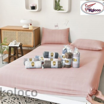 Муслиновая простынь на резинке 160х200+25см (32512) пудра