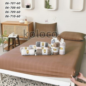 Муслиновая простынь на резинке 160х200+25см (32517) шоколадная