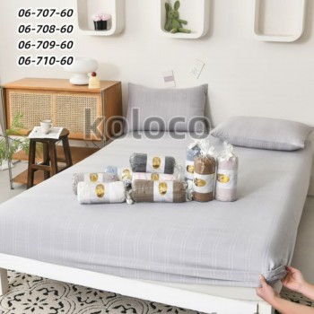 Муслиновая простынь на резинке 160х200+25см (32519) серая