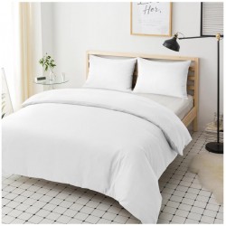 Постільна білизна біла *Koloco* 100% Сатин півторка (2 наволочки) 22529