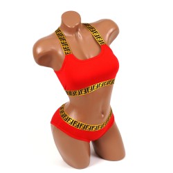 Комплект білизни (р.S/M/L) колір - червоний 22728