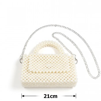 Сумка з молочних намистин ожин 10мм (31893)